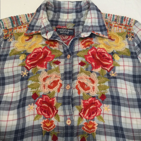 jonny was Tops - JONNY Was embroidered blouse  XS  good condition